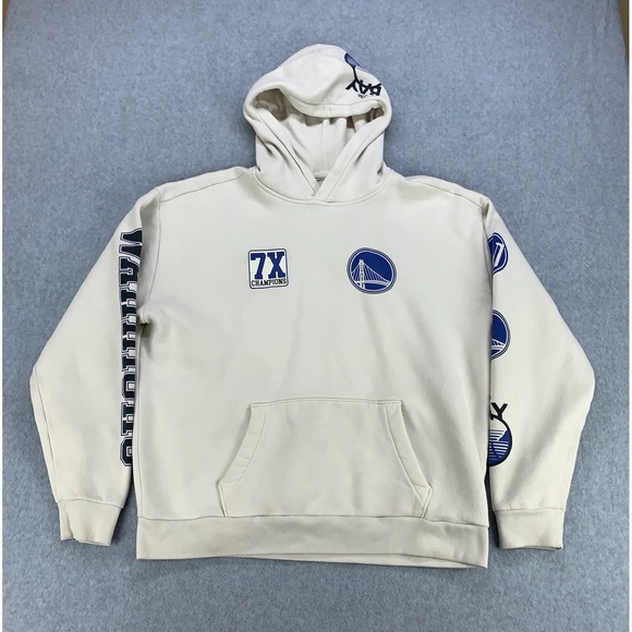Hollister Other - Hollister NBA Hoodie Mens XL Cream Golden State Warriors 7x Champions Graphic